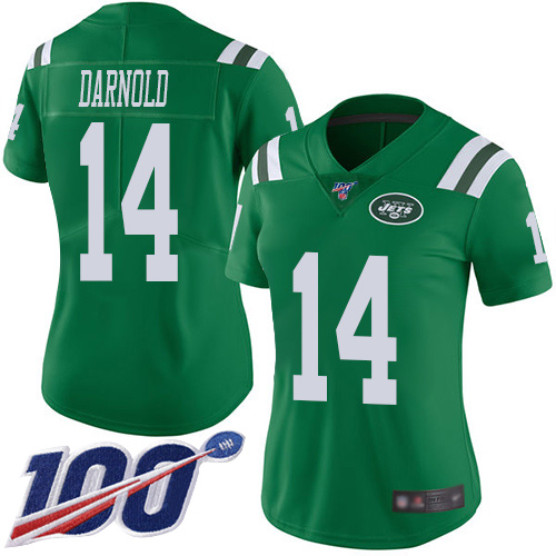 New York Jets Limited Green Women Sam Darnold Jersey NFL Football #14 100th Season Rush Vapor Untouchable->youth nfl jersey->Youth Jersey